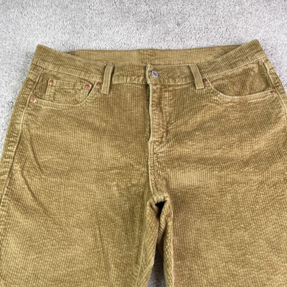 Levis Pants‎ Womens 32 Brown Corduroy Boyfriend Mid Rise Straight Stretch Cords